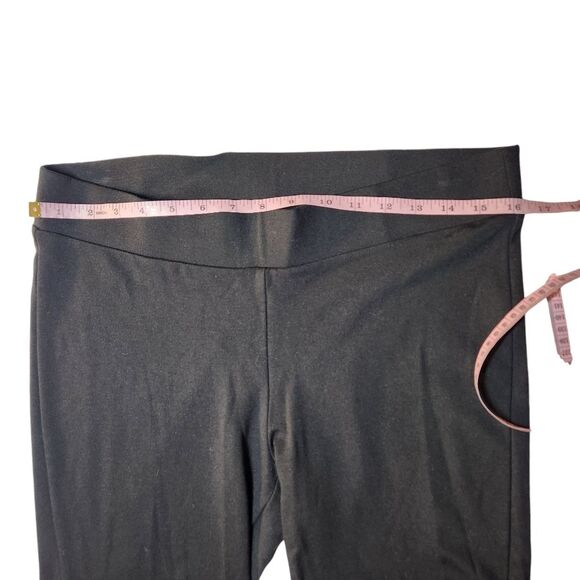 CABI Ponte Leggings Skinny Pants Black Gold Ankle Zipper 144 Stretch‎ Classic M - Picture 8 of 11